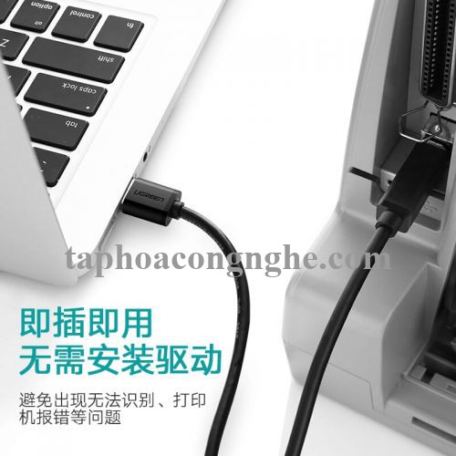 Ugreen 10329 5M màu Đen Cáp USB 2.0 sang USB B máy in US104 30010329